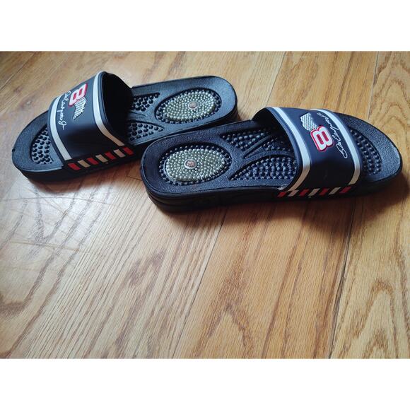 Dale Earnhardt Jr Number 8 Slide Sandals, Size 10 - Picture 2 of 4